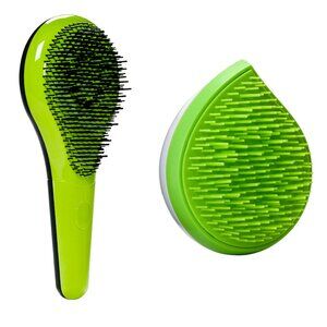 *NIB* Michel Mercier Professional Home & Go Detangler Hair Brushes Green